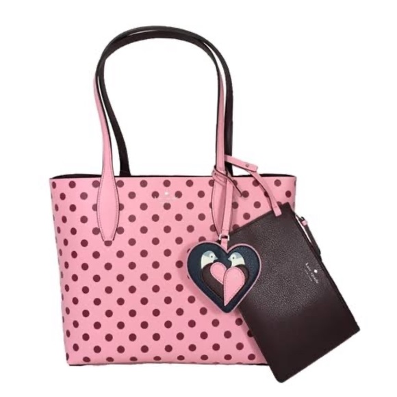 Kate Spade Reversible Tote Love Birds - Picture 1 of 4